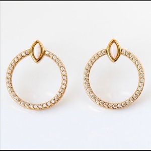 Local Eclectic moonstone hoop earrings
